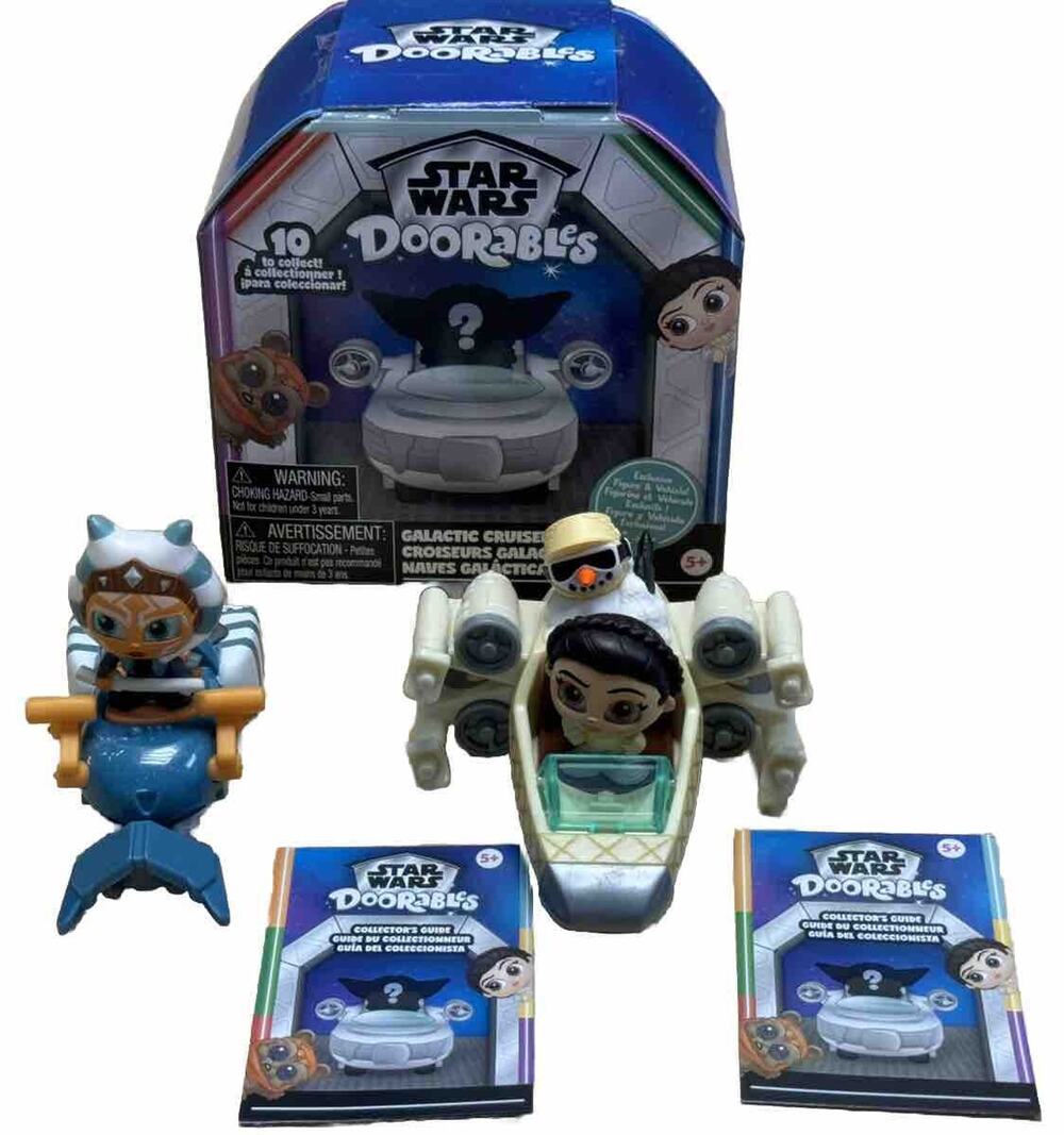 Star Wars Doorables Galactic Cruisers Princess Leia Organa, Ashoka Tano Lot Set
